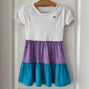 Vineyard Vines Girls Color-block Jersey Dress